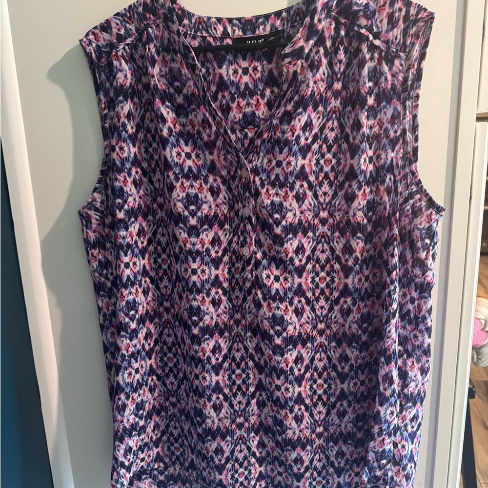 a.n.a Purple and Pink Sleeveless Blouse